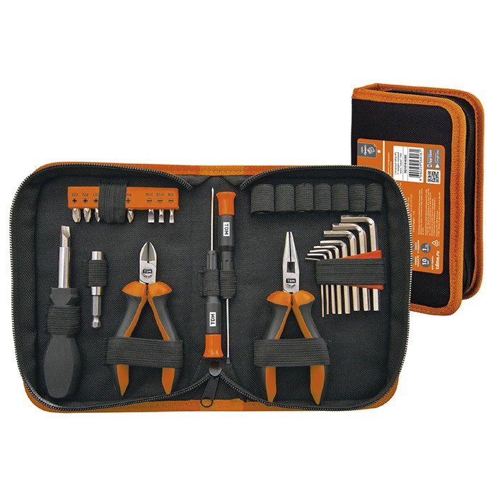 Набор слесарный №5 "Гранит", 31 предмет, тканевый чехол, TDM, SQ1014-0205