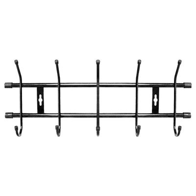 Вешалка металл 5 крючков 484х188 `Ника` черная ВН5