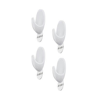 Крючок самоклеящийся `SANBERG` пластик БЕССЛЕДНОЕ УДАЛЕНИЕ 2,5х3,5см комп. 4шт Blister