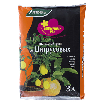 Грунт для Цитрусовых 'Цветочный рай' 3 л (БХЗ)