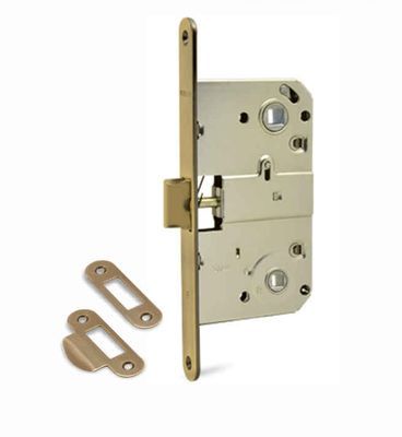 Защелка дверная корпус `ЧИБИС` 390-СР (хром)  центр  риг,под фикс под руч,м/о 90мм