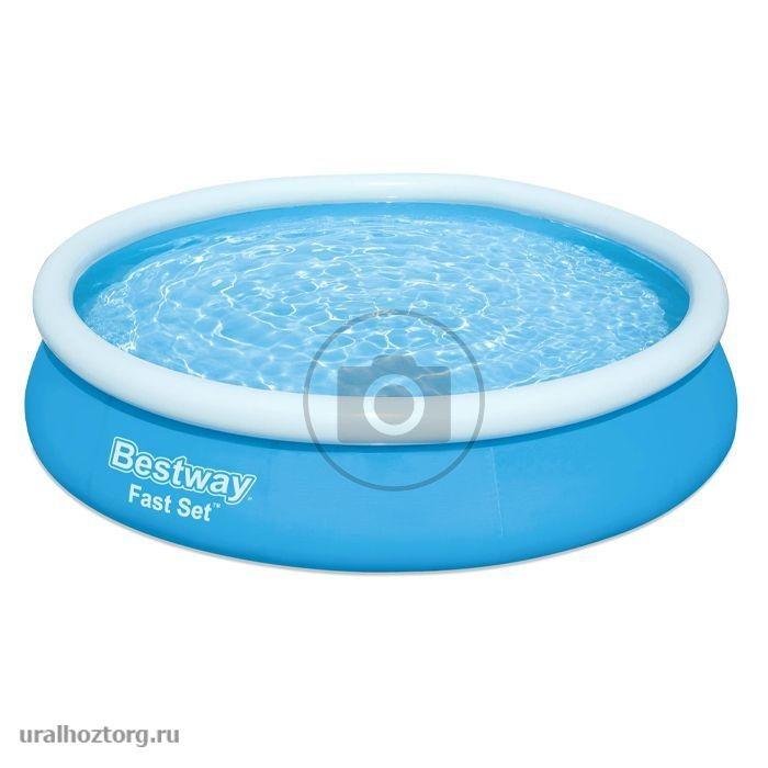 Бассейн надувной 457х122 см 'Fast Set' (насос-фильтр, лестница) 57289 Bestway