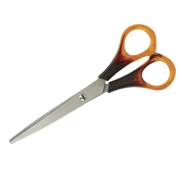Ножницы канцелярские 20 см ручка пластик 'янтарь' 236938 (STAFF Basic)