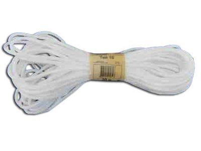 Шнур полипропиленовый, хозяйственный, вязаный, с сердечником, d=5 мм, 20 м, белый (Тип 10) 