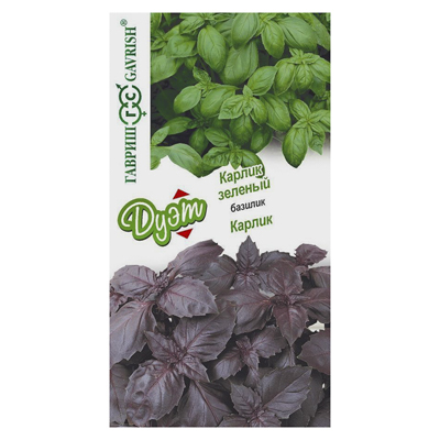 Базилик Карлик 0,10 г+Карлик зеленый 0,10 г (Гавриш)