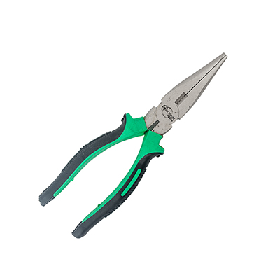 Тонкогубцы `PRAKTISCHE TOOLS`, никелированные, двухкомпонентные рукоятки, 200 мм (эконом)