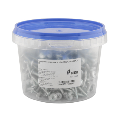 Саморез острокон с п/ш ОЦ 4,2х32 [1,0 кг] ~401 шт