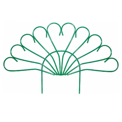 Ограждение 60 х 470 см 'Павлин' металл зеленое