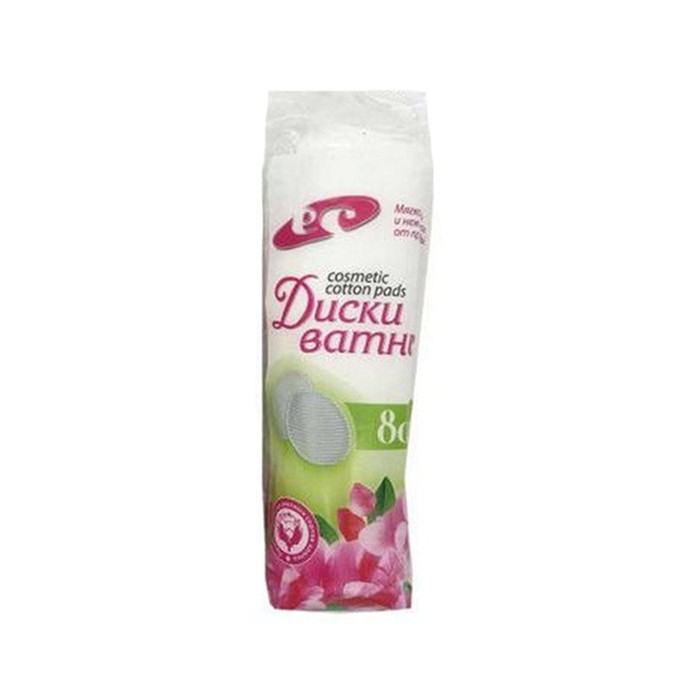 Диски ватные 80 шт белые 'EC'