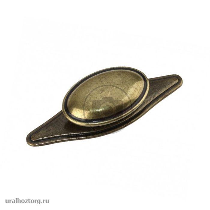 Ручка-кнопка мебельная `SANBERG` мет 210 (антик бронза) [инд. уп.][груп.10шт]