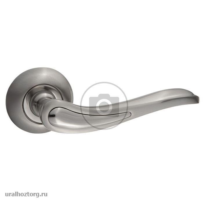 Ручка дверная `ЧИБИС` AL-827-SC/CP ПАОЛА (мат.хром/хром) алюм, раздельная