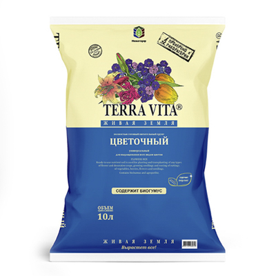 Грунт Цветочный 'Живая земля' 10 л (Неваторф)