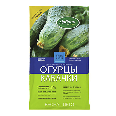 Удобрение Огурцы-кабачки 0,9 кг (Добрая сила)