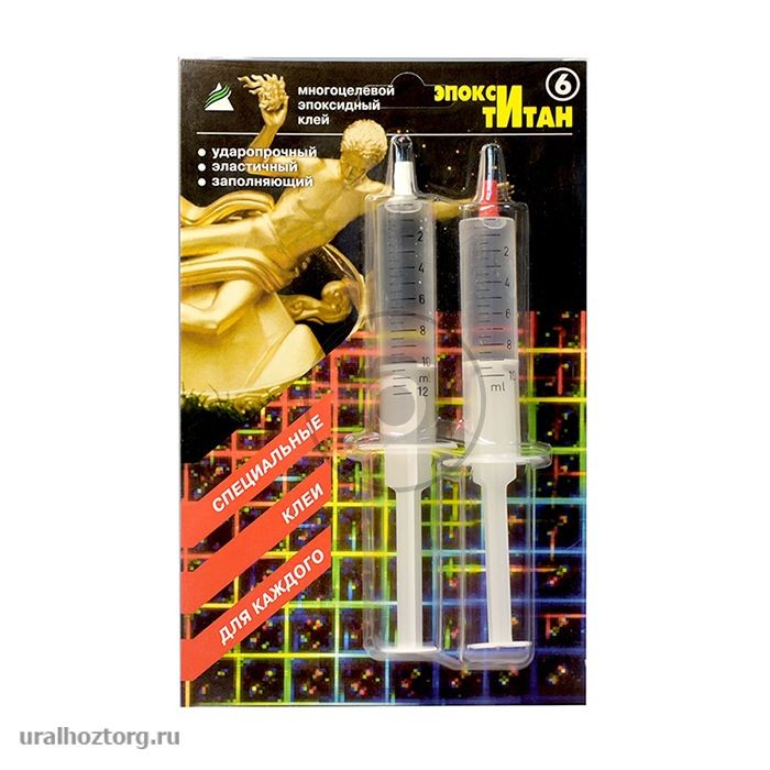 Клей эпоксидный `Титан` прозрачный 20 мл блистер (Анлес)