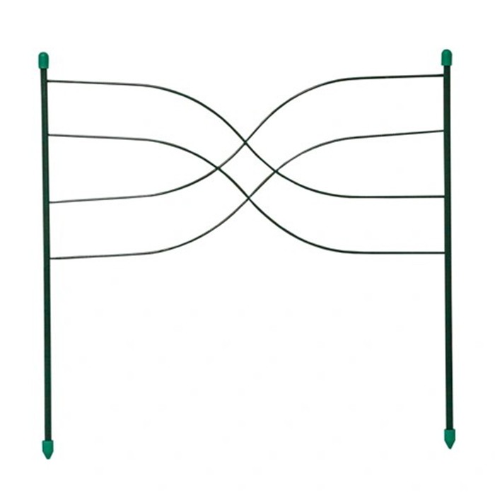 Ограждение 51 х 260 см 'Песочные часы' металл зеленое 'Урожайная сотка'