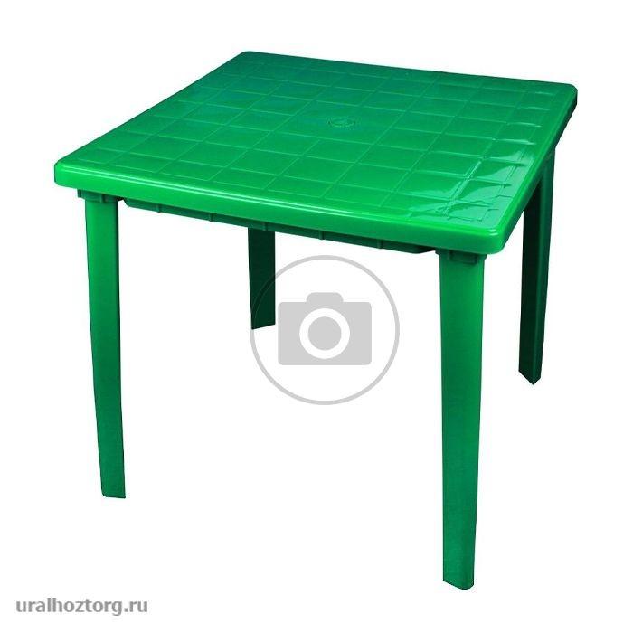Стол пластиковый 80х80х74 см зеленый м2596 (А)