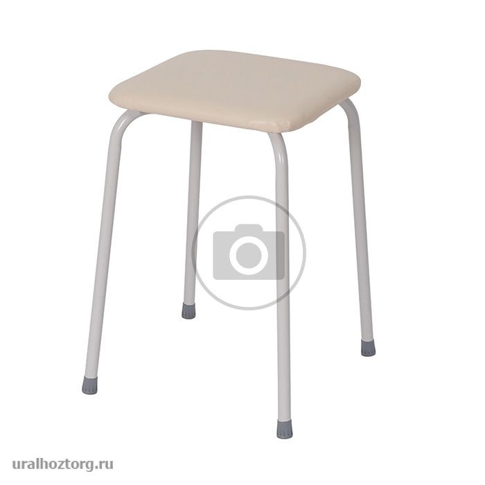 Табурет мягк.квадр.сид. до 150 кг, 4 опоры, ваниль `Пенек легкий` (ЗМИ)