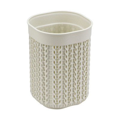 Стакан для зубных щеток 'Вязание' белый ротанг (М-Пл)