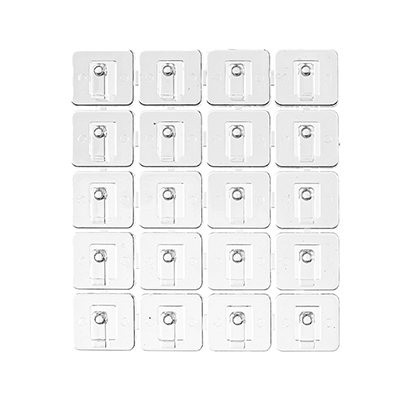 Крючок самоклеящийся `SANBERG` пластик ДЛЯ ПРОВОДОВ И ГИРЛЯНД комп. 20шт Blister