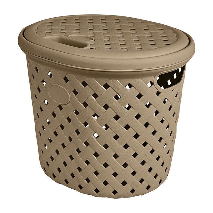 Корзина для белья 14 л 'Plast Team Rattan' 325х280х280 мм шок. мокко РТ408811015