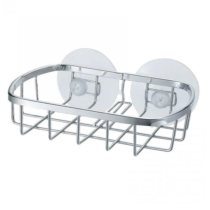 Мыльница металл подвесная 13х9х3 см хром на присосках 'Cozy' SD-2