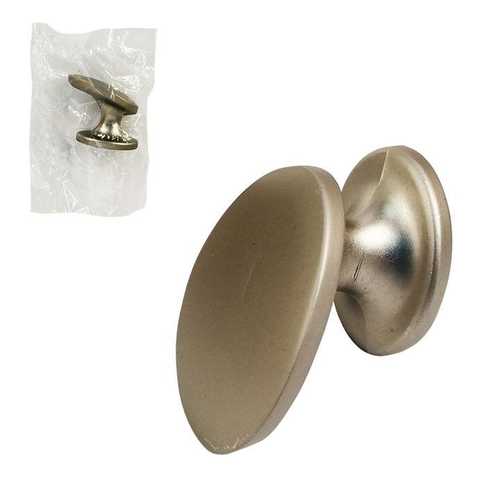 Ручка-кнопка мебельная `SANBERG` мет 5371 Соло (сатин)  [инд. уп.][груп.10шт]