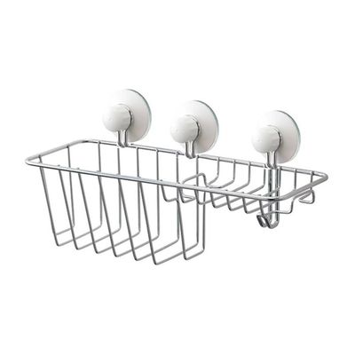 Корзинка для ванной комнаты металл 27х14х9 см хром на присосках 'Eline' BS-1