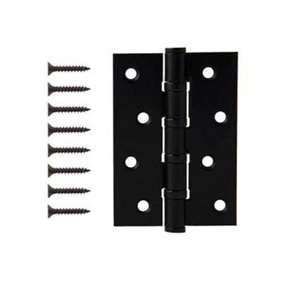 Петля  100х75х2.5-4ВВ  `SANBERG` (черный) универс,саморезы