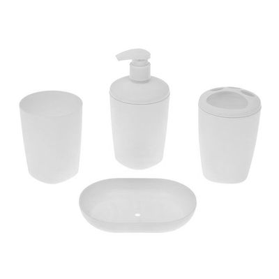 Набор аксессуаров для ванной пласт 4 пр 'Aqua' снежно-белый (Berossi)