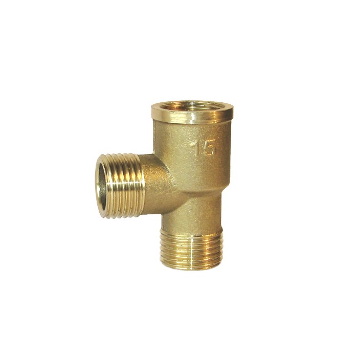 Тройник 1/2" Г/Ш/Ш латунь LEXLINE ДУ-15