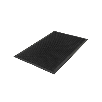 Коврик придверный влаговпитывающий ребристый 90*150 см "Стандарт" черный