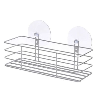 Корзинка для ванной комнаты металл 18,40х10х9 см хром на присосках 'Eline' B-1