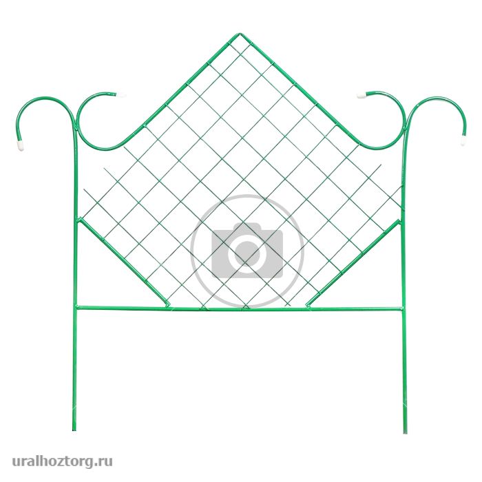 Забор садово-парковый металл `Ромбик` h-0,85 м L-4,9 м