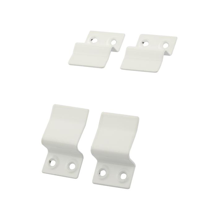 Крепление для москитной сетки, метал., белое (верхнее и нижнее) (К) [комплект 4шт]