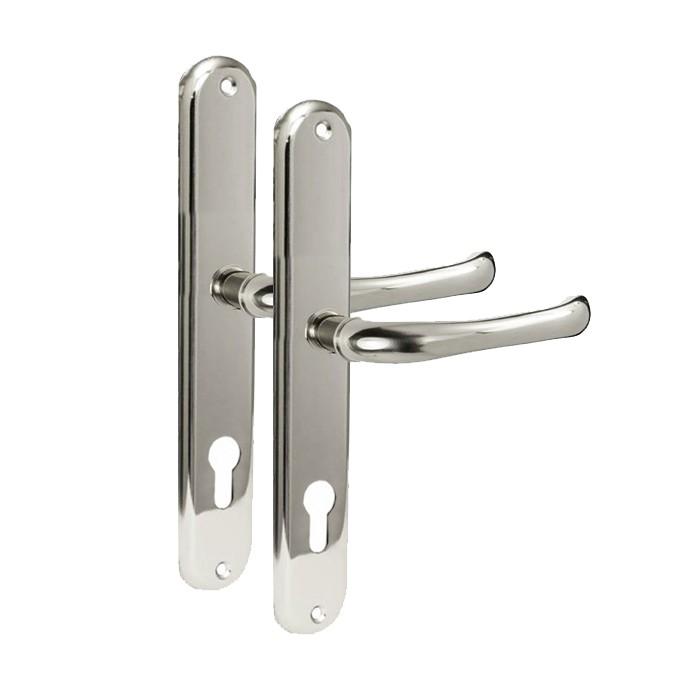 Ручка дверная `ЧИБИС` 85-CP (хром) КЛАССИКА  на планке 250*41, м/о 85 мм, под м/ц