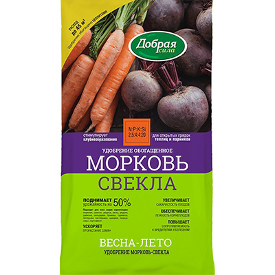 Удобрение Мокровь-свекла 0,9 кг (Добрая сила)