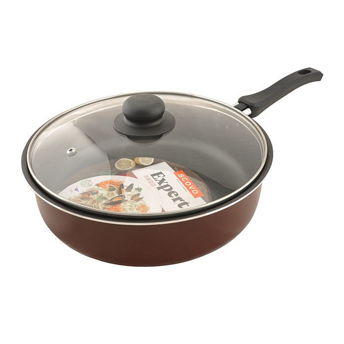 Сотейник алюм 26 см а/п стекл крышка `Expert` сэ-019  (Scovo)