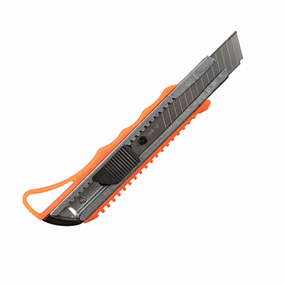 Нож строительный, металлическая направляющая, авто-стоп, пластиковый корпус, 18 мм `PRAKTISCHE TOOLS` Blister