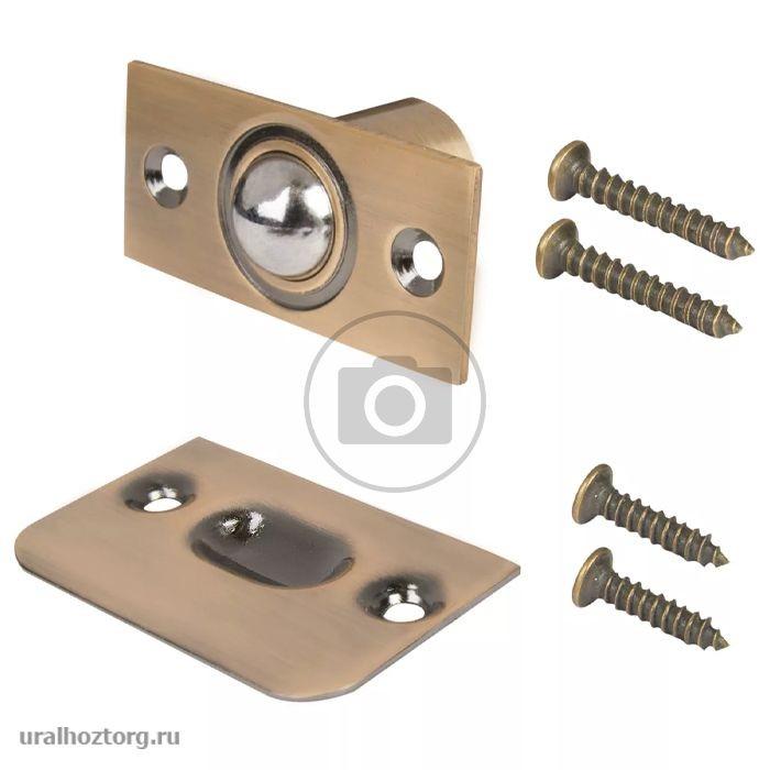 Фиксатор дверной Апекс R-0001-АВ (бронза) шариковый