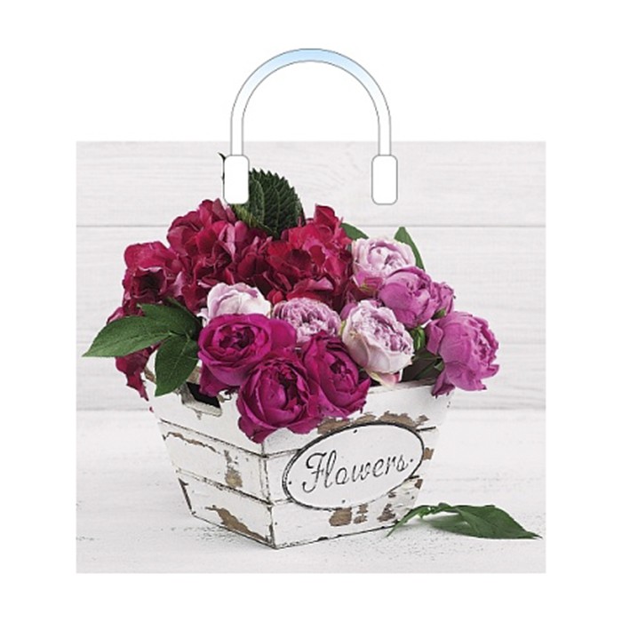 Пакет 38х34 (90 мкм) с петлевой ручкой 'Пинк' 10шт/упак