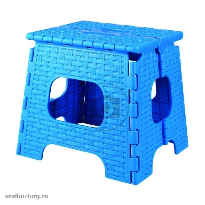 Табурет тверд.прямоуг.сид., складной до 125 кг, 4 опоры, микс, `Плетенка` малый М3122 (А)