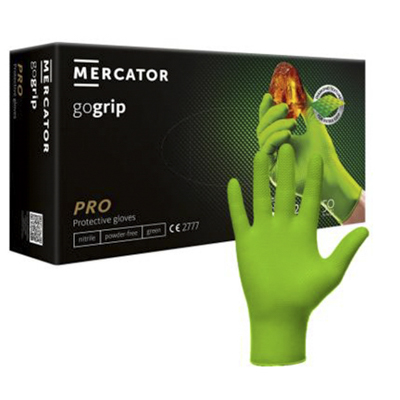 Перчатки нитриловые хозяйственные разм. L 'Gogrip' зеленые (25 пар/уп)