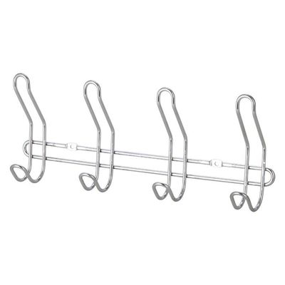 Вешалка металл 4 крючка 31,5*13*5 см хром W4048