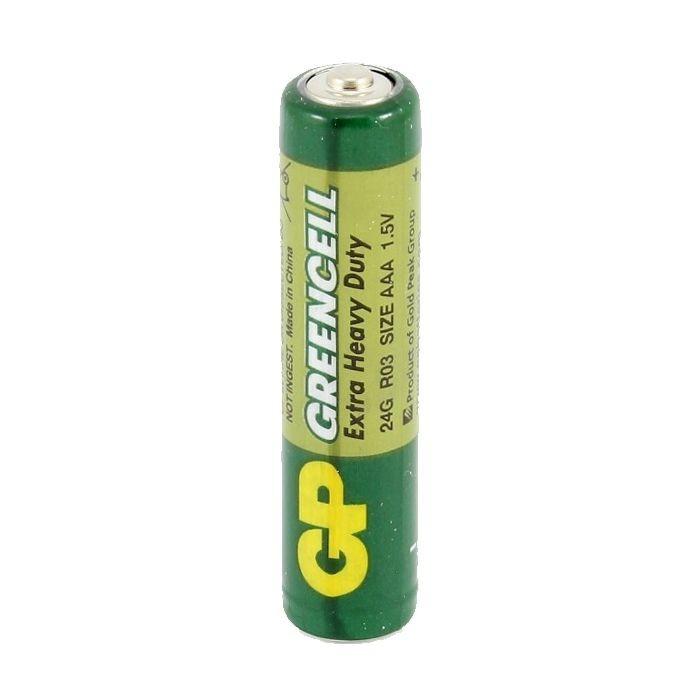 Батарейка солевая `GP` Greencel 24G-2CR2 R3/ААА (пленка-2)