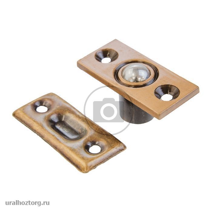 Фиксатор дверной `ЧИБИС`  588В/DF01 AС (медь) с шариком 