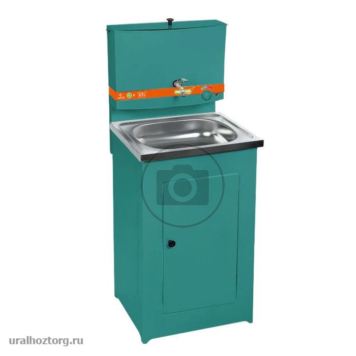 Умывальник с ЭВН 17 л металл бак/нерж.мойка/тумба металл лагуна `PRAKTISCHE HOME`