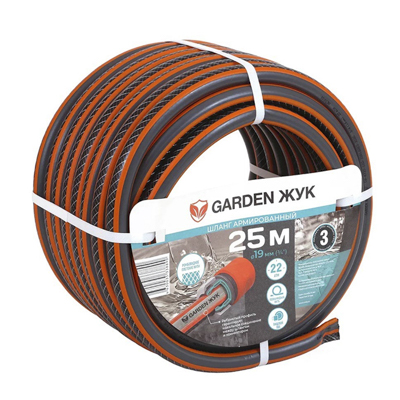 Шланг Поливочный ПВХ Армированный d=3/4 (19 мм) (25 м) `GARDEN ЖУК` 8890-00