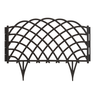 Ограждение садовое пласт `Диадема` 270 см х 34 см темно-коричневое