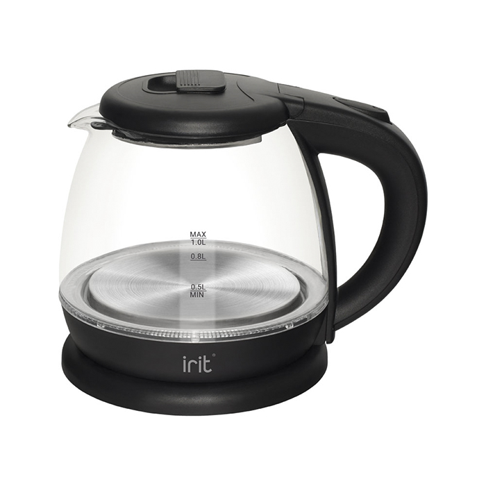 Чайник электрический стекло 1,0 л  1500 Вт IR-1111 (Irit)