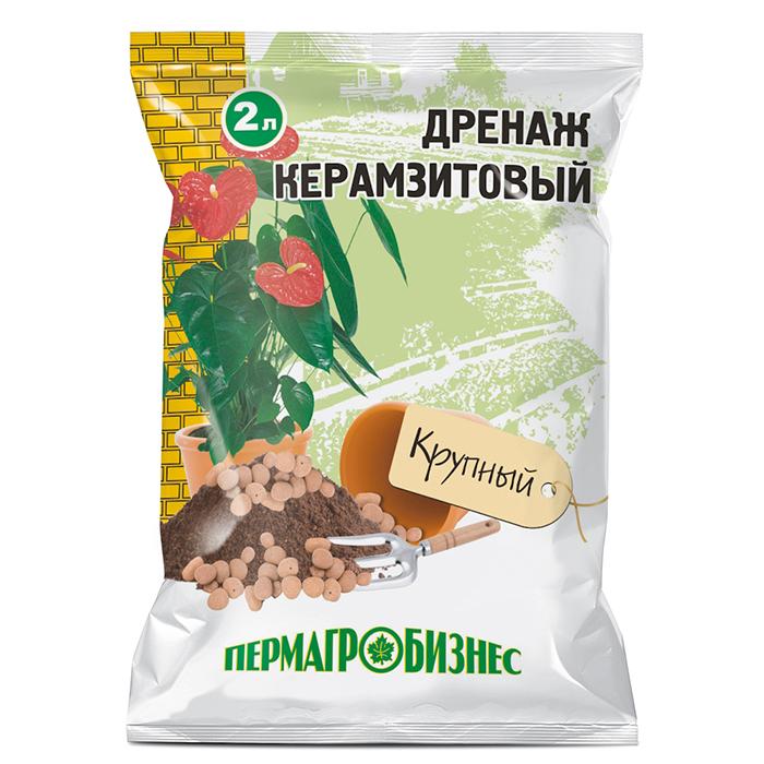 Дренаж Керамзитовый 2 л фракция 10-20 мм крупный (ПАБ)